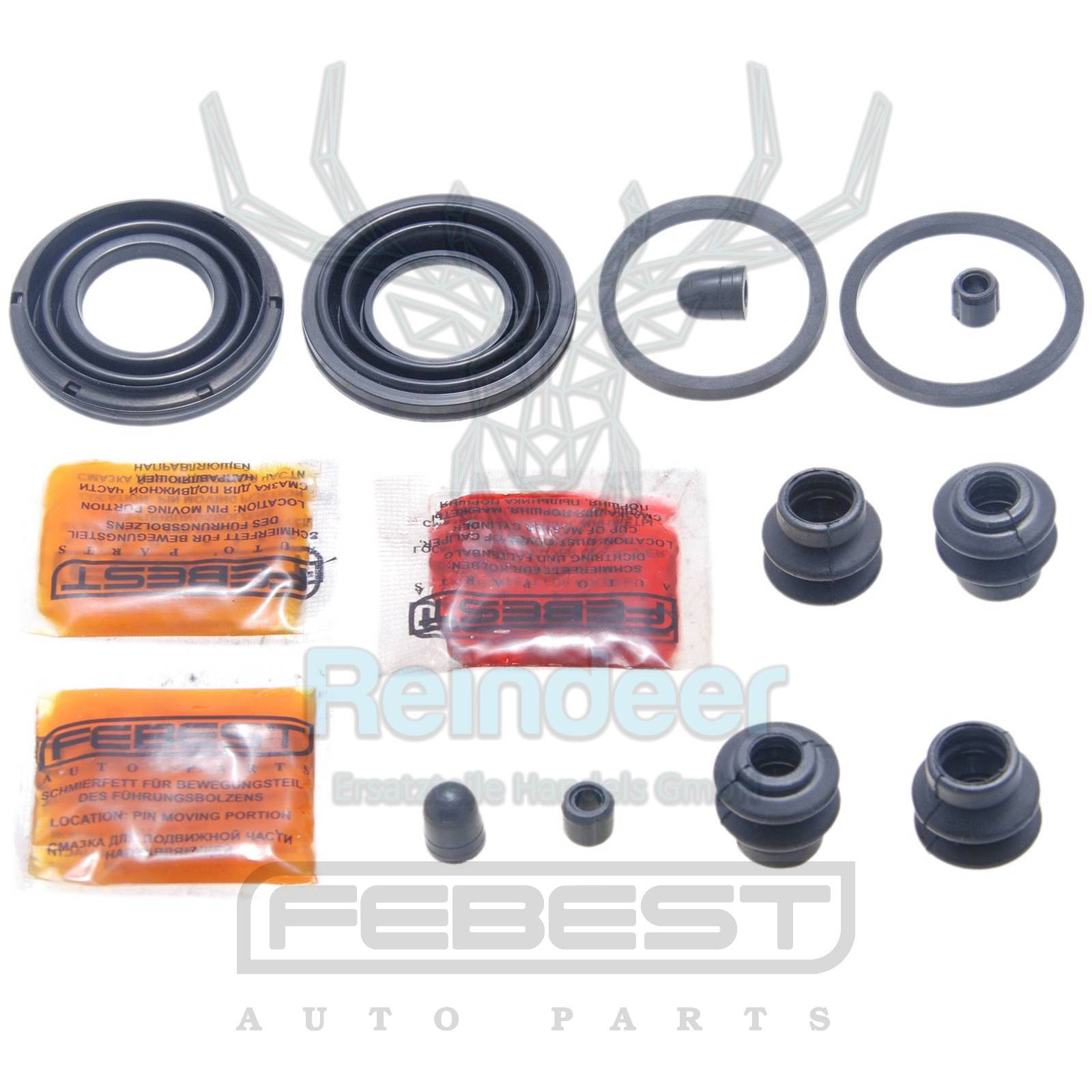 REPARATURSATZ; BREMSSATTEL passend für NISSAN MAXIMA A34/A35 03-, QASHQAI 06-13, JUKE 10-, ALTIMA L32 06-12, TIIDA 05-12, X-TRAIL T31 07- /HINTEN/