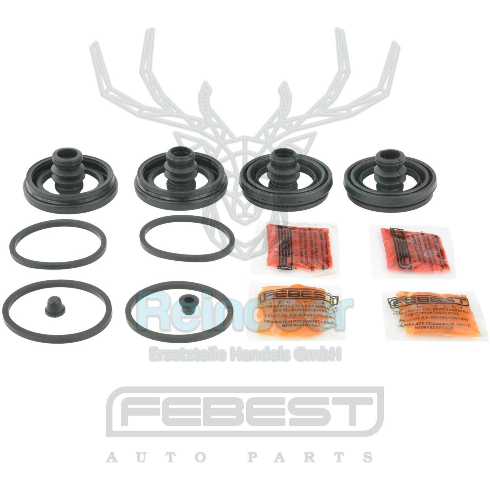 REPARATURSATZ; BREMSSATTEL passend für NISSAN NAVARA 05-, PATHFINDER 05-, FRONTIER/XTERRA 97- /VORN/