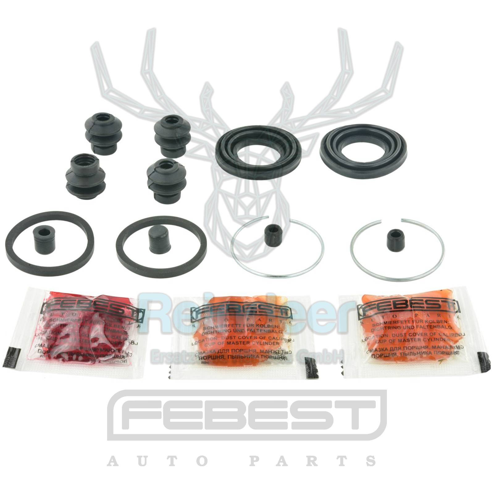 REPARATURSATZ; BREMSSATTEL passend für NISSAN X-TRAIL T30 -06, MAXIMA A34 03-, ALTIMA -06, TEANA -08 /HINTEN/