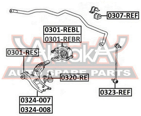 Stabilager Vorne Asva-0307-ref