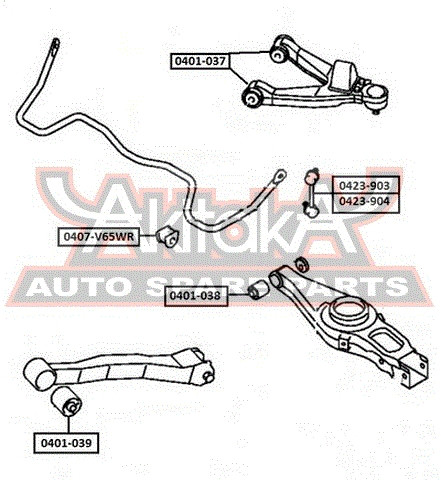 Stabilager Hinten Asva-0407-v65wr