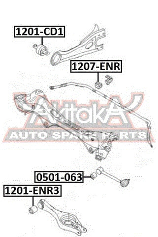 Stabilager Hinten Asva-1207-enr