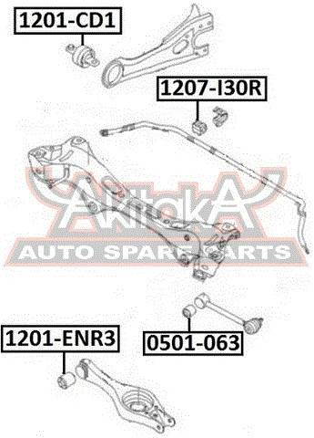 Stabilager Hinten Asva-1207-i30r