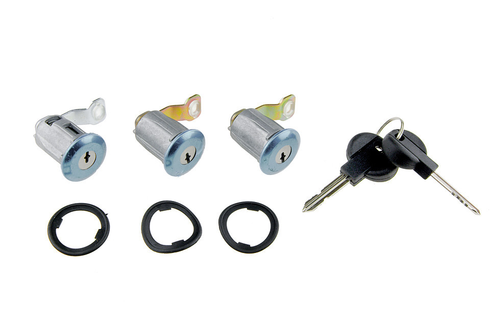TÜRSCHLOß SCHLIEßZYLINDER passend für CITROEN BERLINGO -2008,XSARA PICASSO -2005,XSARA -2005,PEUGEOT PARTNER -2008 /KOMPLET 3 SZT. WKŁADEK Z 2 KLUCZYKAMI/