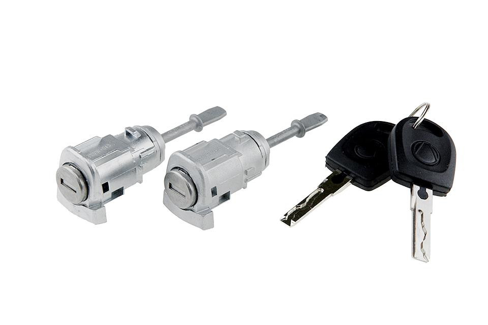 TÜRSCHLOß SCHLIEßZYLINDER passend für VW PASSAT B5 1996-2005/WKŁADKA ZAMKA L+P+KLUCZE 2SZTUKI/