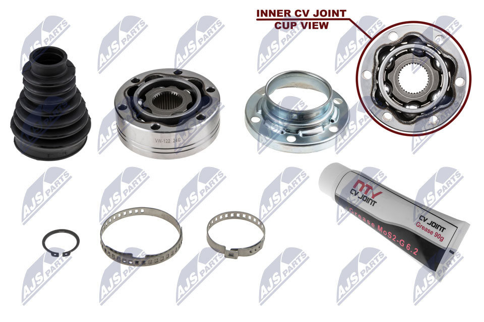 HARDYSCHEIBE, LÄNGSWELLE KARDANWELLE passend für VW PASSAT B8 14-, TOURAN 15-, SKODA SUPERB III 15-, KAROQ 17-, SEAT ATECA 16-/VORDERER,Links/Rechts,Schaltgetriebe6,DSG7/