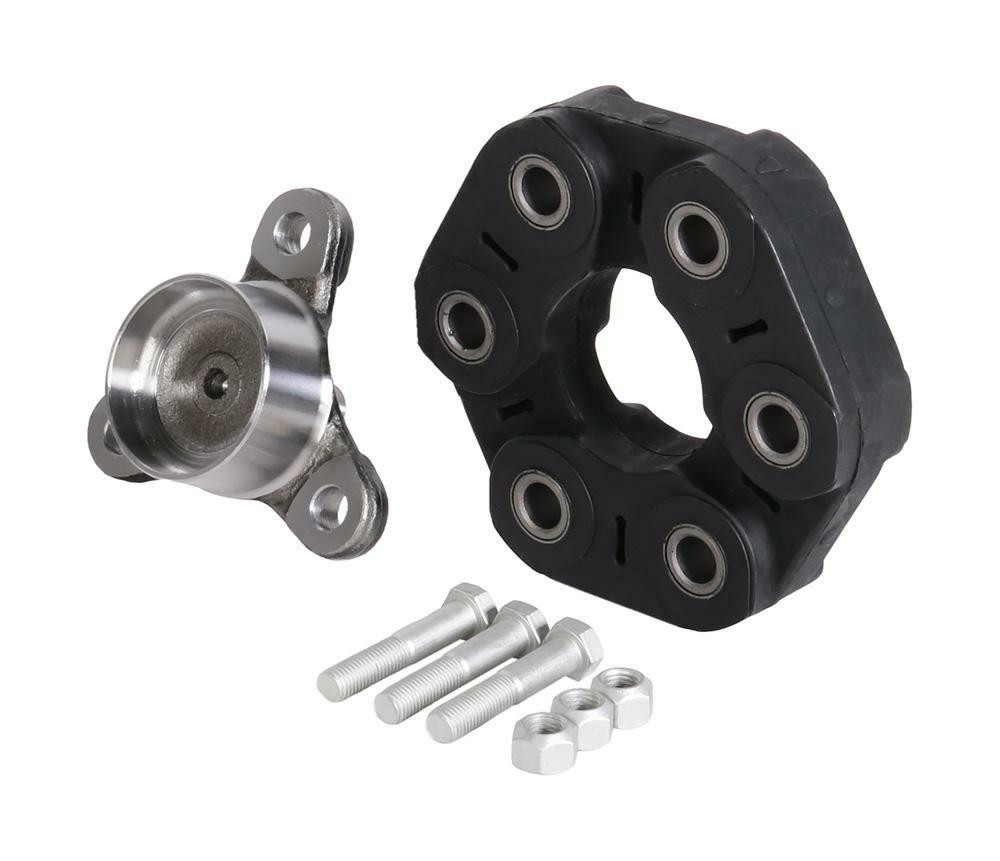Dreiecksflansch mit Hardyscheibe TF-BM9612RC-602F-DP für BMW 96mm 6x12mm H=70mm Rohr 60x2mm Zentrierzapfen 16mm