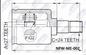 HARDYSCHEIBE, LÄNGSWELLE KARDANWELLE passend für MERCEDES C-KLASA 203 4MATIC 00-05, E-KLASA W211 4MATIC 02-09/RECHTS/