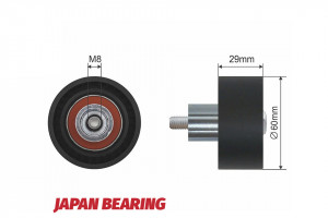 SPANNROLLE, KEILRIPPENRIEMEN passend für FORD COUGAR, FOCUS, MAVERICK, MONDEO II, TOURNEO CONNECT, TRANSIT CONNECT; MAZDA TRIBUTE 1.6/1.8/2.0 08.96-