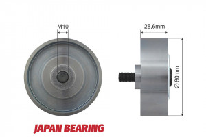 UMLENK-/FÜHRUNGSROLLE, KEILRIPPENRIEMEN passend für TOYOTA DYNA, HIACE IV, HILUX VI, HILUX VII, LAND CRUISER 90, LAND CRUISER PRADO 2.5D/3.0D 08.00-