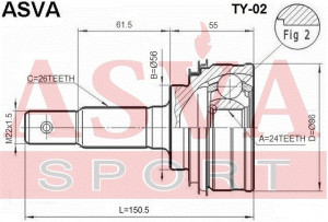 Gelenksatz Antriebswelle Radseitig Asva-ty-02